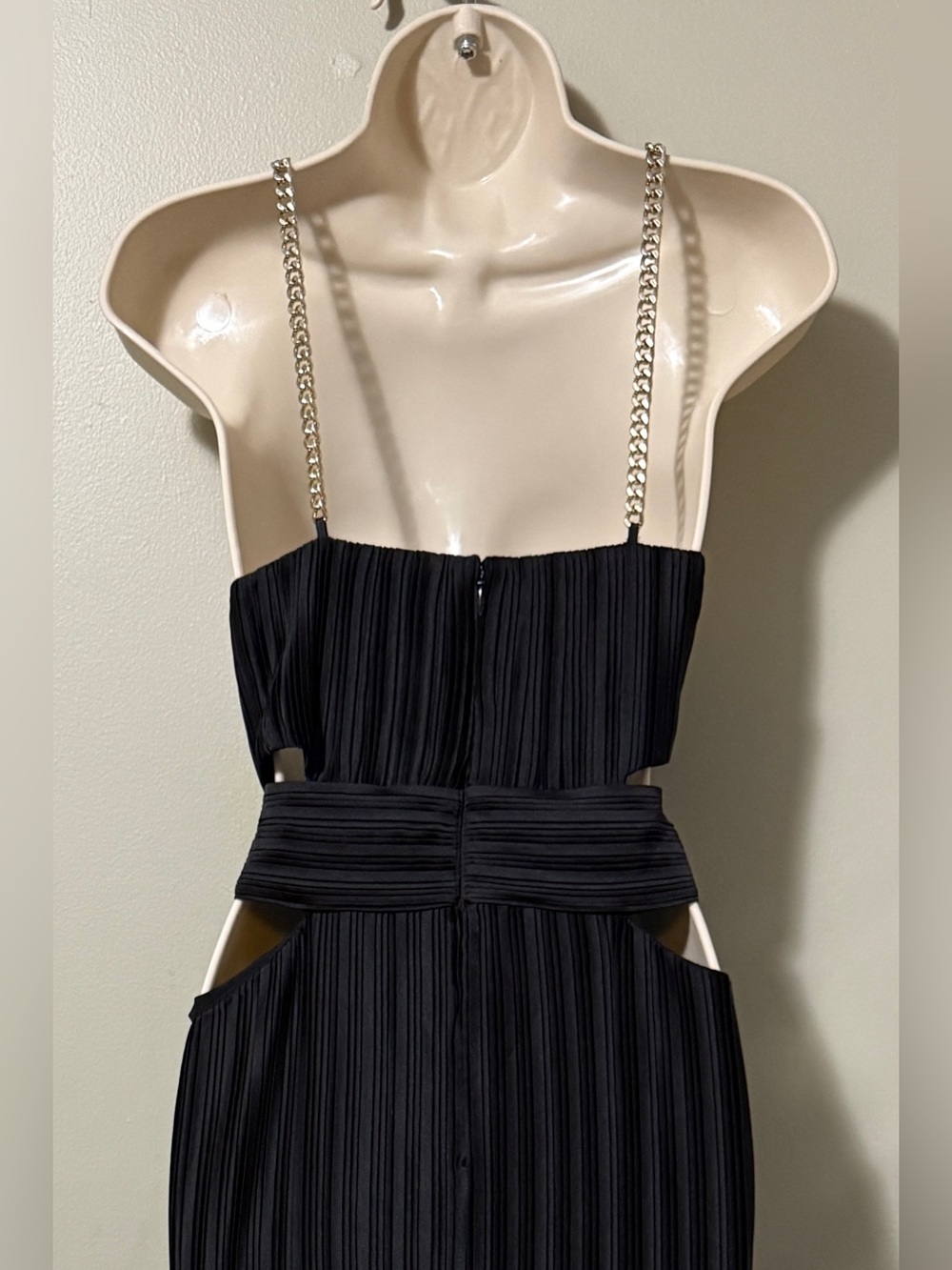 Aifos Juliana Halter Black Cut Out Plisse Gown - Picture 7 of 11